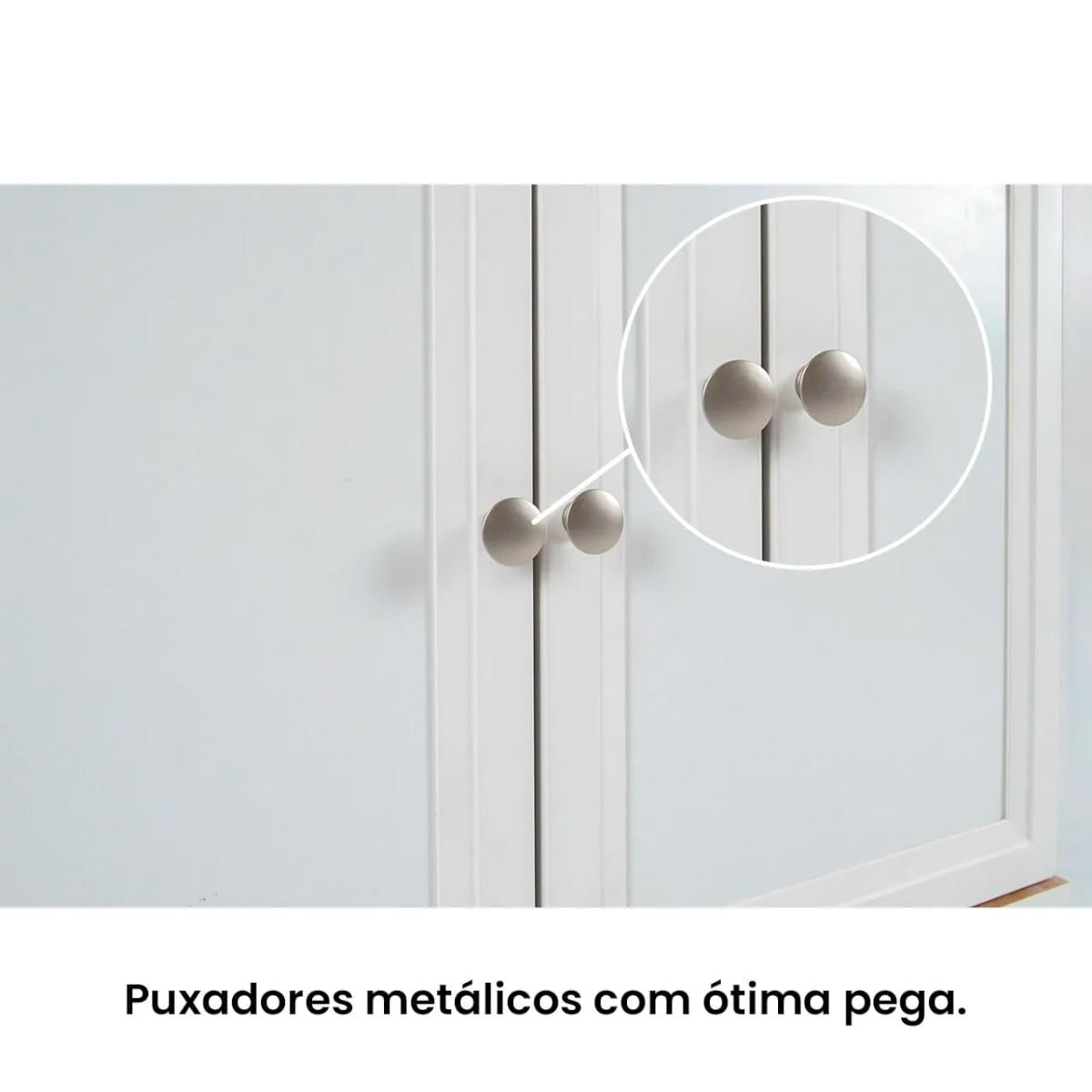 Aparador Buffet Ditália 2 Gavetas 2 Portas Branco R-629