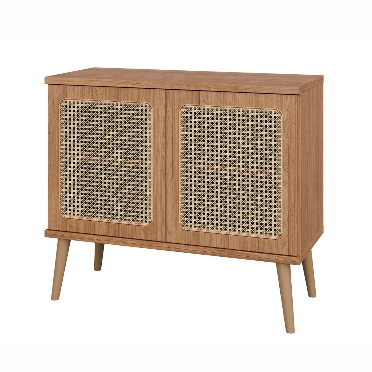 Balcão em MDF com Tela Natural 91 cm com 2 Portas Freijó Dalla Costa