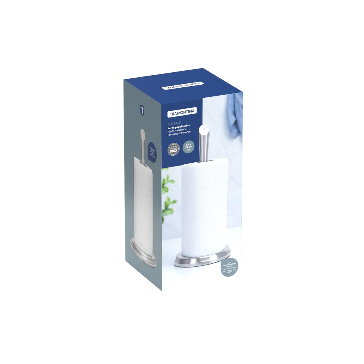 Porta Papel Toalha Tramontina em Aço Inox 33 cm