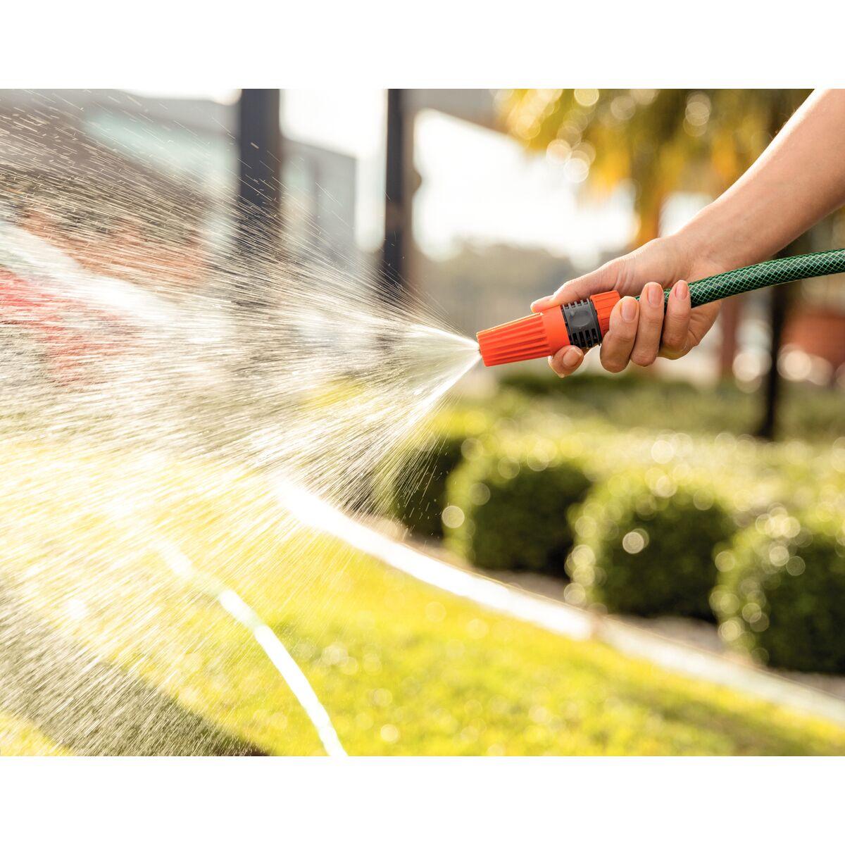 Mangueira Flex Tramontina Verde em PVC 3 Camadas 20 m com Engate Rosqueado, Esguicho e Suporte Mural
