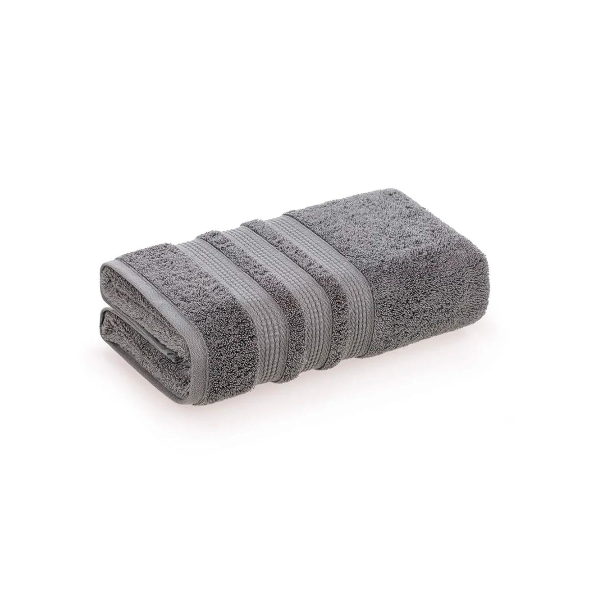 Toalha de Rosto Karsten Fio Penteado 100% Algodão Suprema Cinza