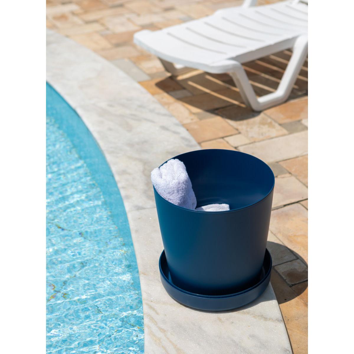 Puff Multiuso Tramontina em Polipropileno Azul Yale 35 cm