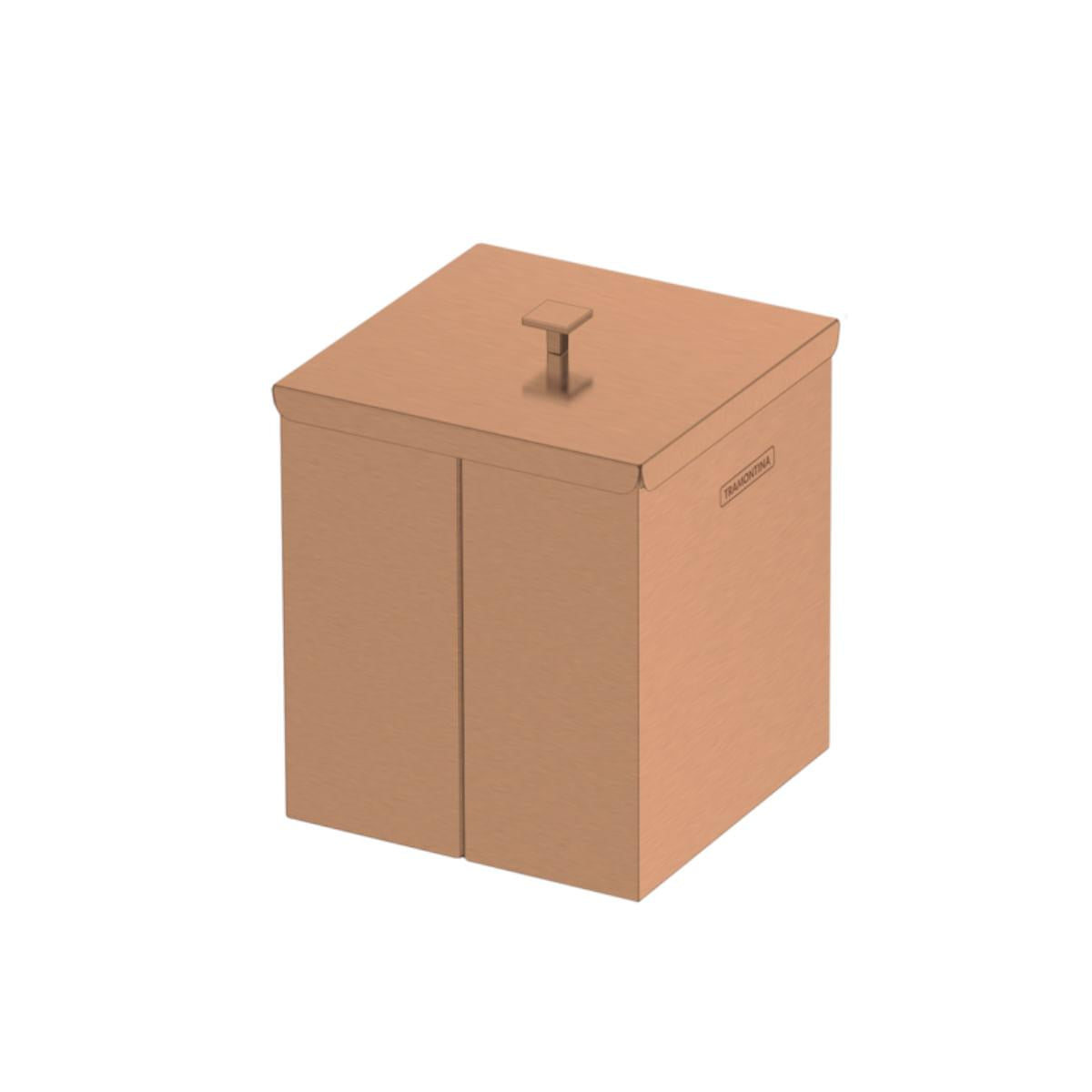 Lixeira Tramontina Luz 4,5 Litros em Inox com Revestimento Rose Gold a Base de Verniz OUTLET