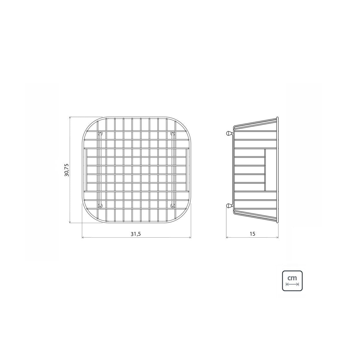 Cesta Quadrada Aramada Tramontina 94528020