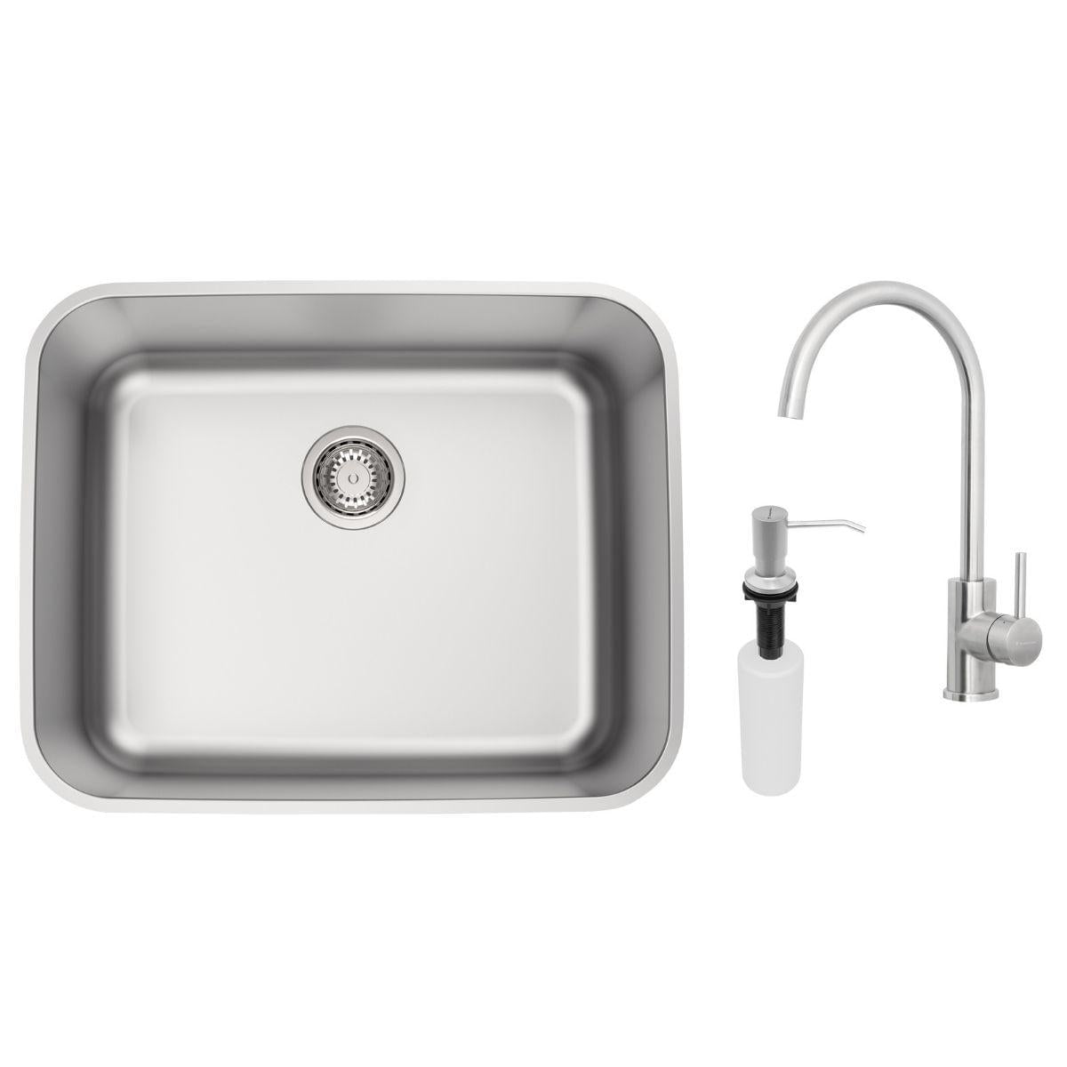 Cuba de Embutir Tramontina 50x40cm Dora 50 BL R6 Inox com Monocomando e Dosador