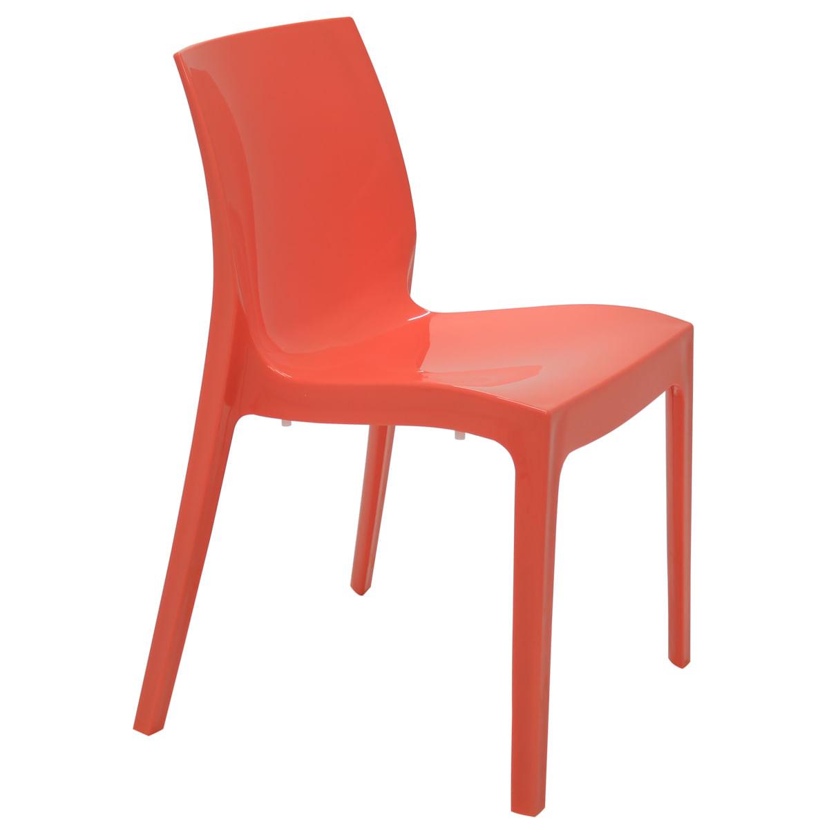 Cadeira Tramontina Alice Polida em Polipropileno Rosa Coral