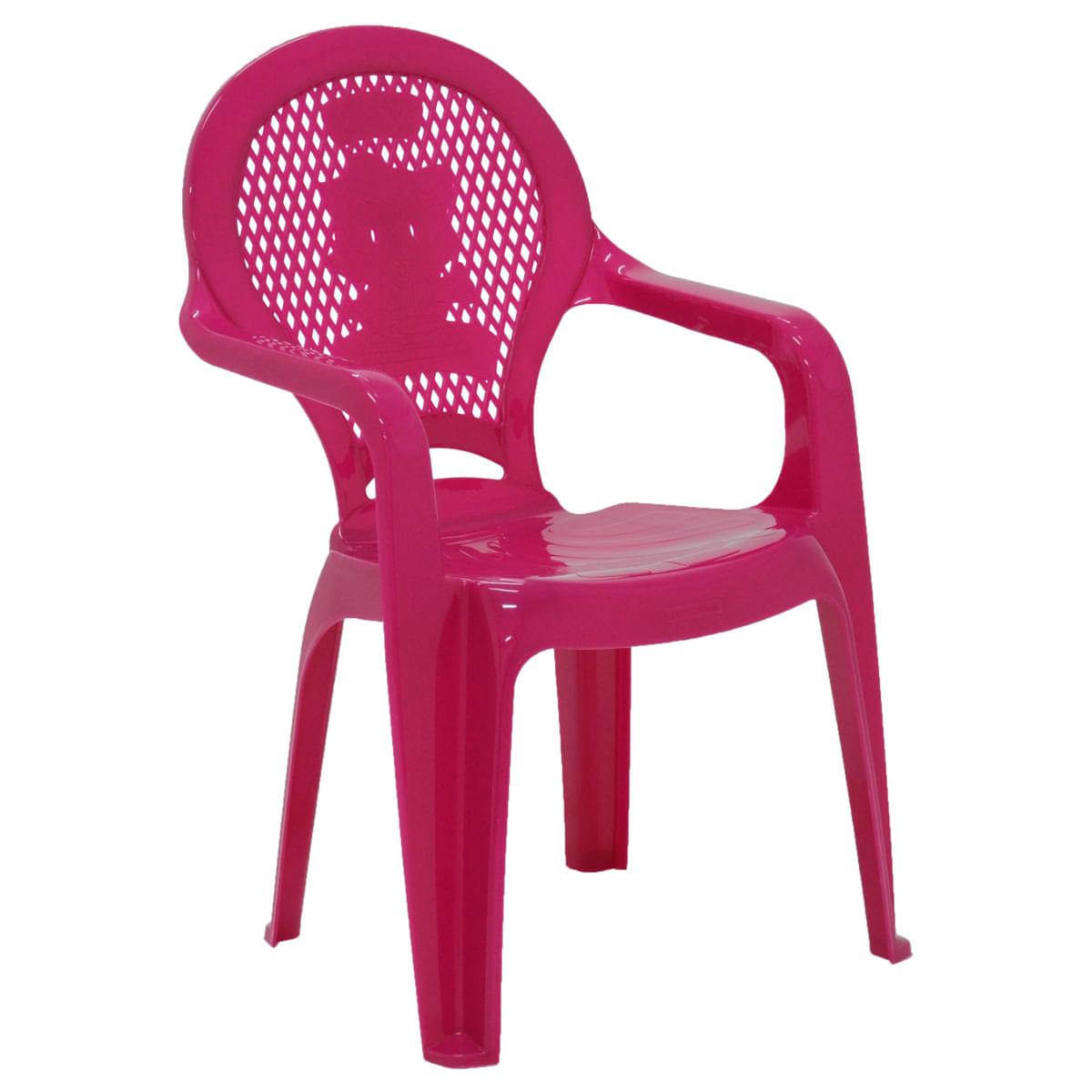 Cadeira Infantil Tramontina Catty Estampada em Polipropileno Rosa