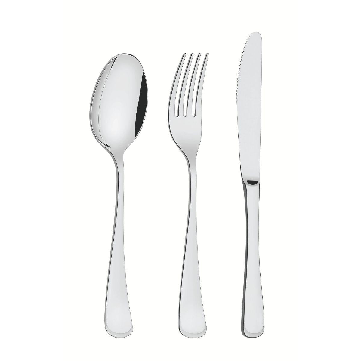 Faqueiro Tramontina Mônaco Aço Inox com Facas de Mesa Forjadas 42 Peças