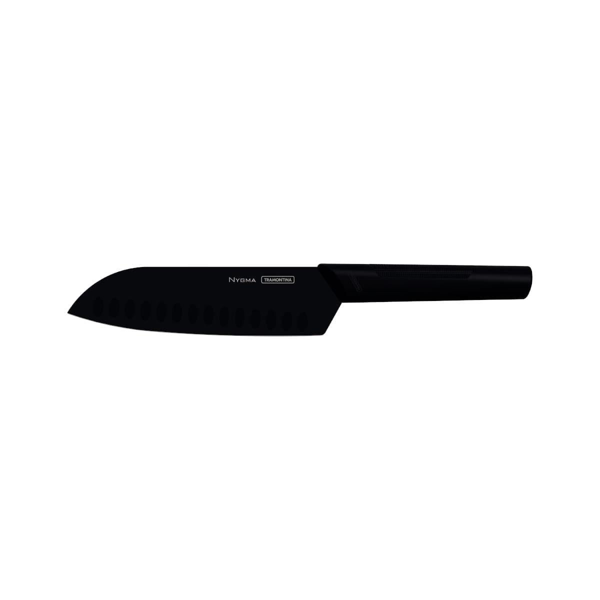 Faca Santoku Tramontina Nygma em Aço Inox e Polipropileno Preto 7"