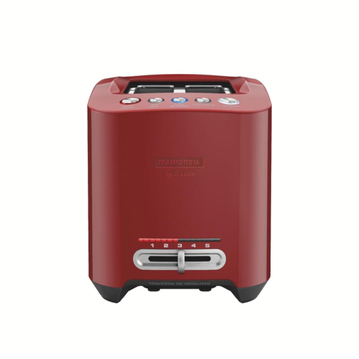 Torradeira Tramontina by Breville Smart Vermelha em Alumínio Fundido 220 V