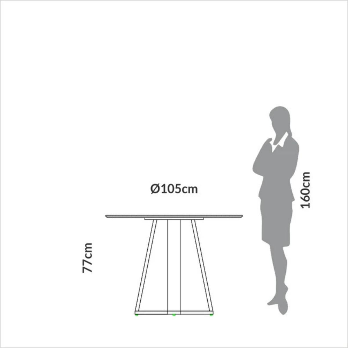 Mesa de Jantar Redonda 105cm Pinhão Dalla Costa
