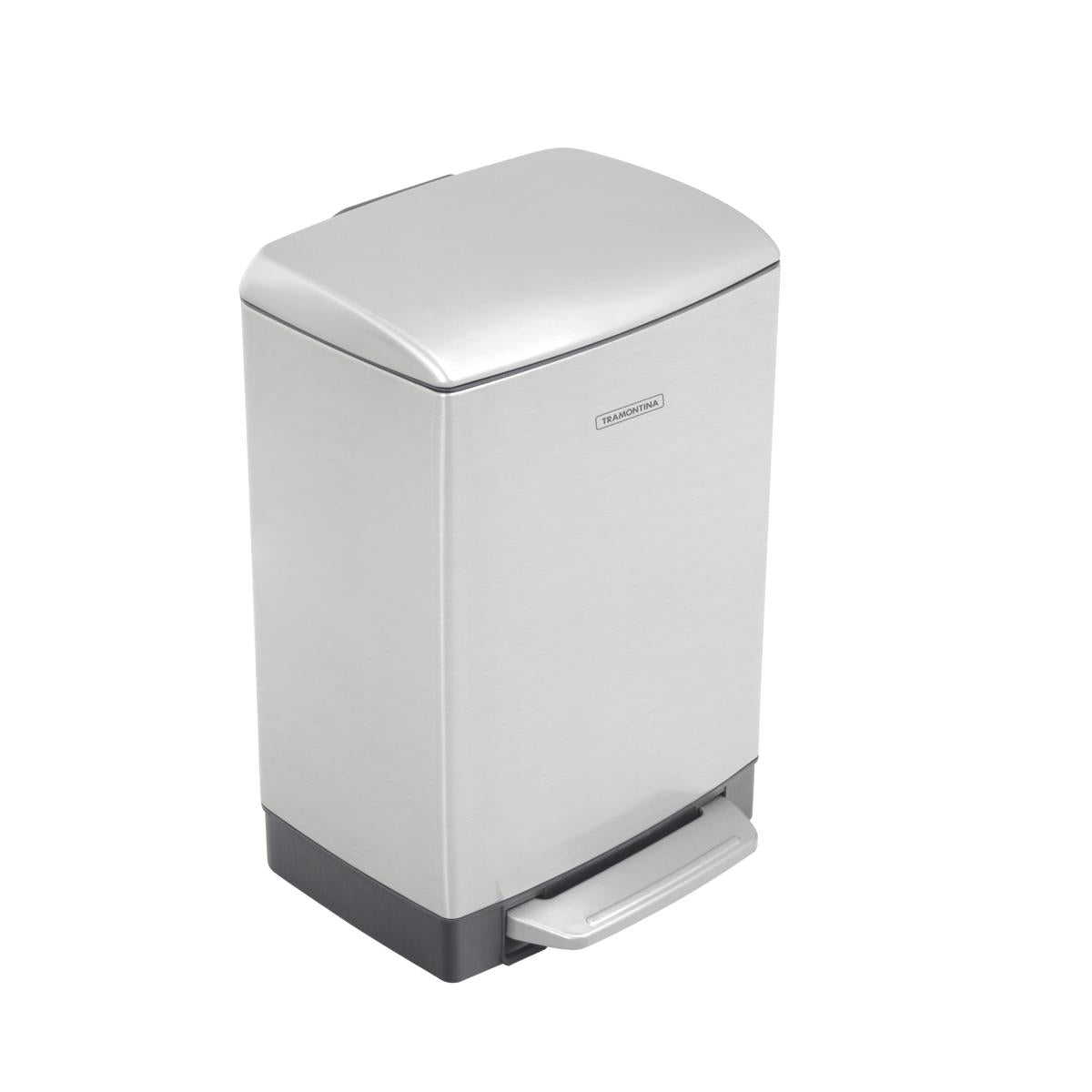 Lixeira Inox com Pedal Tramontina D Slim 12 L com Acabamento Scotch Brite e Balde Interno Removível OUTLET 94900488