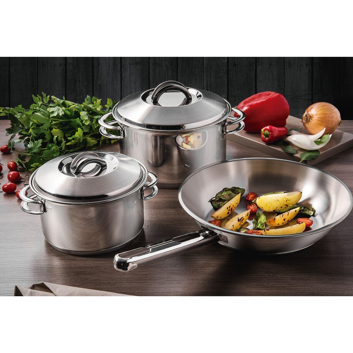 Frigideira Tramontina Allegra Aço Inox com Fundo Triplo 24 cm 2,1 Litros