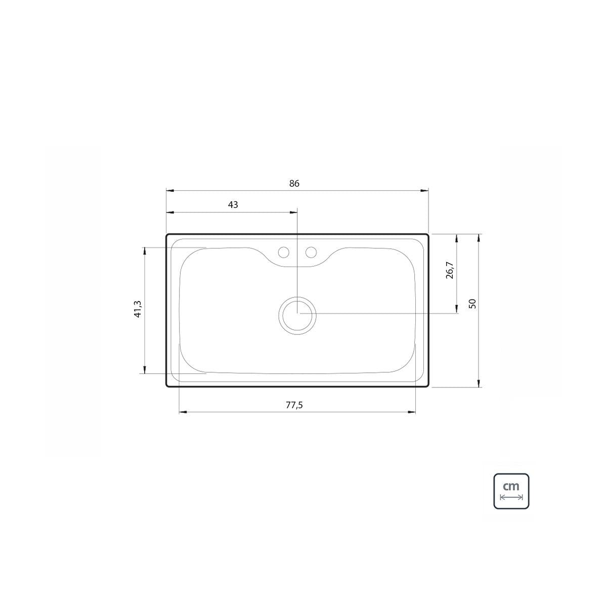 Cuba de Sobrepor Tramontina Morgana Maxi 86x50 cm em Aço Inox com Válvula Dosador de Sabão Tábua e Cesto 93801102