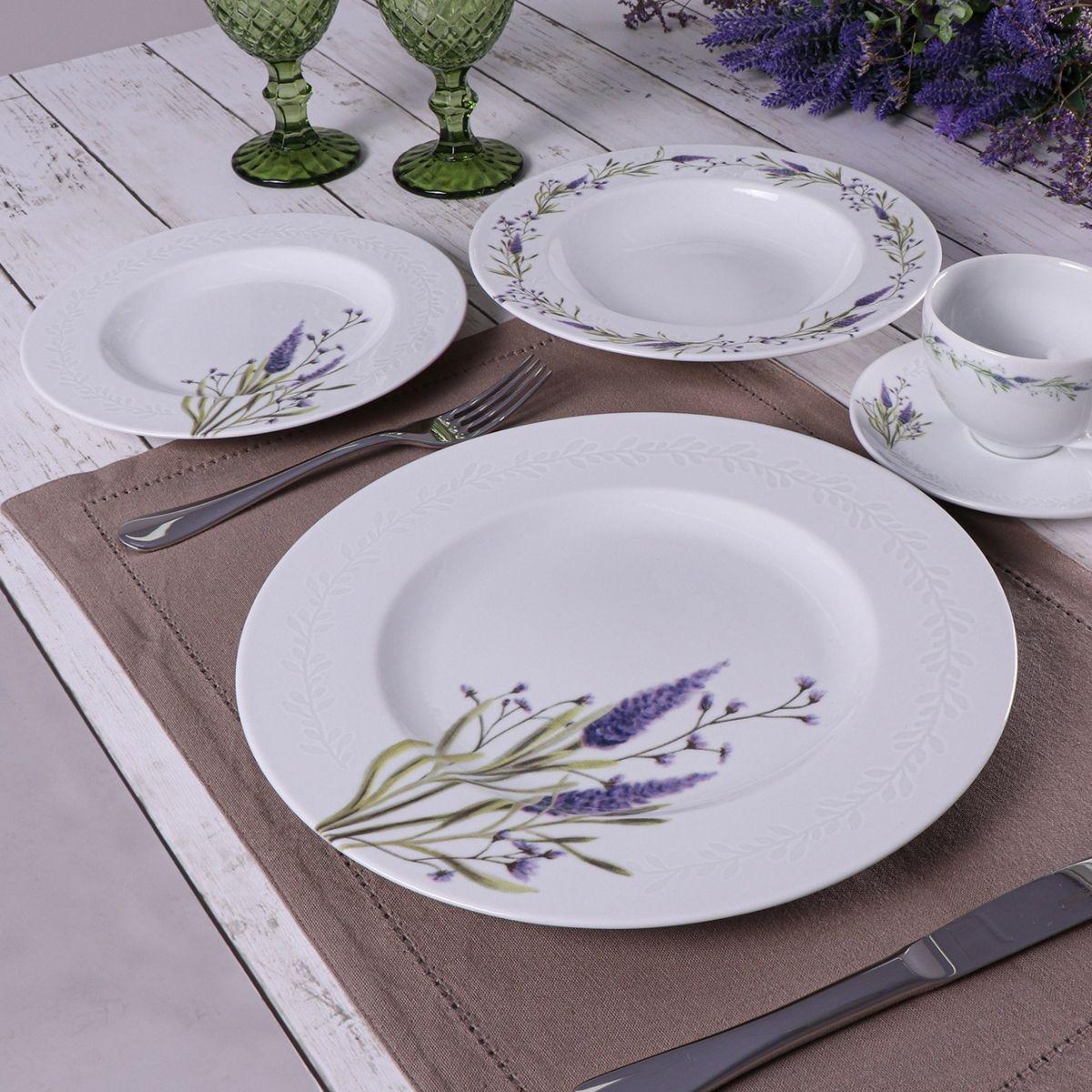 Aparelho de Jantar Tramontina Lilla em Porcelana Decorada 20 Peças