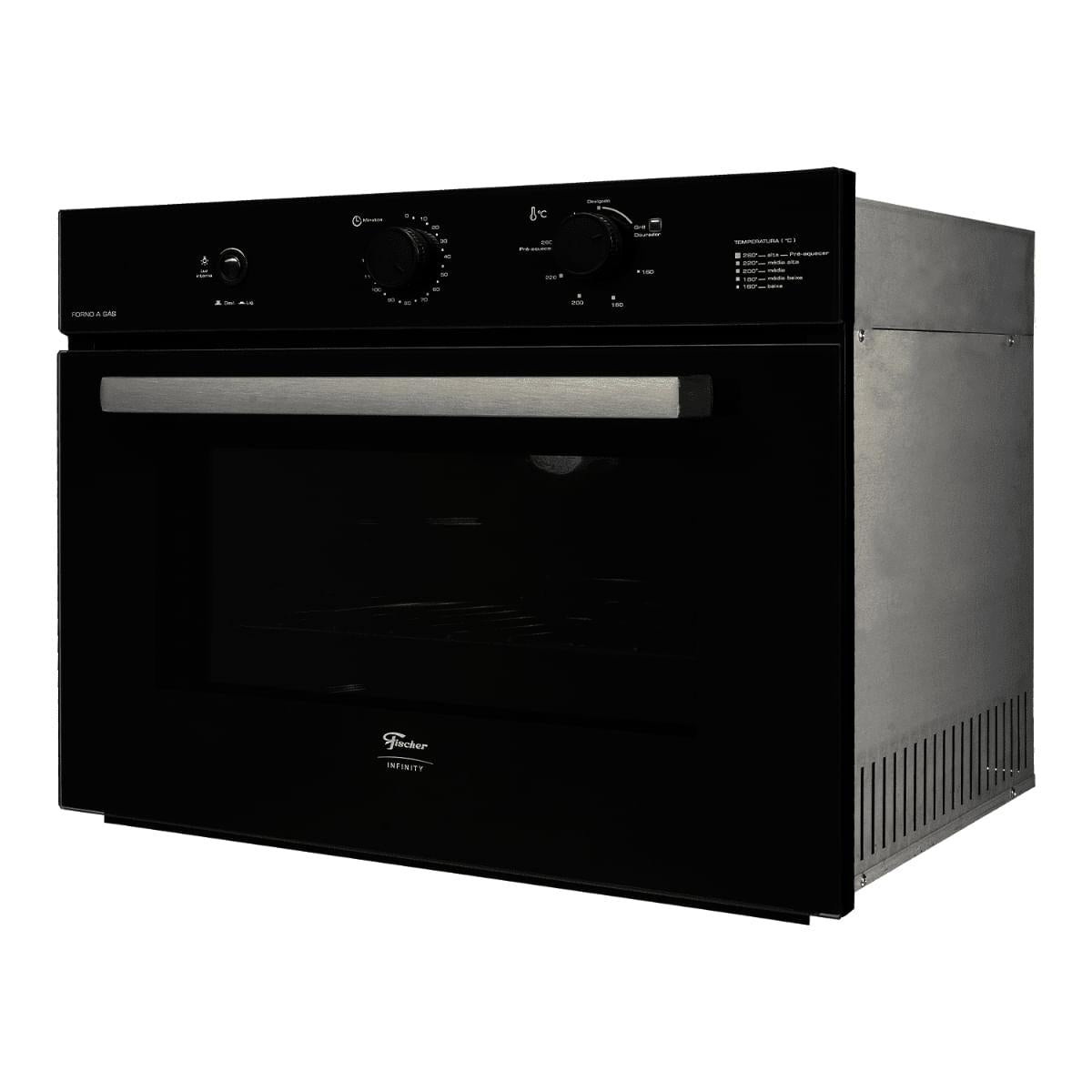 Forno a Gás de Embutir Fischer Infinity 50 litros com Grill 220V