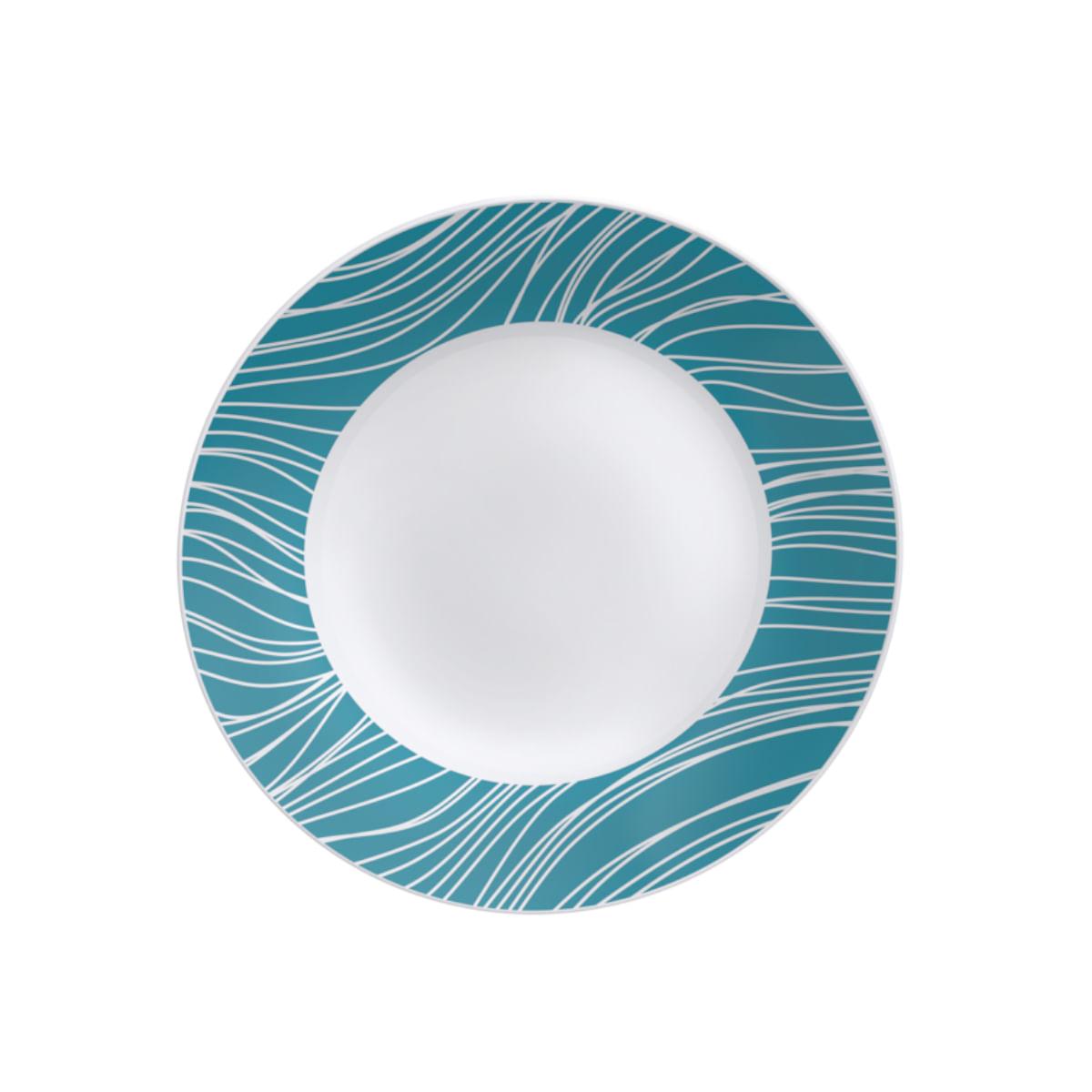Jogo de Pratos Tramontina Clarice em Porcelana Decorada 12 Peças