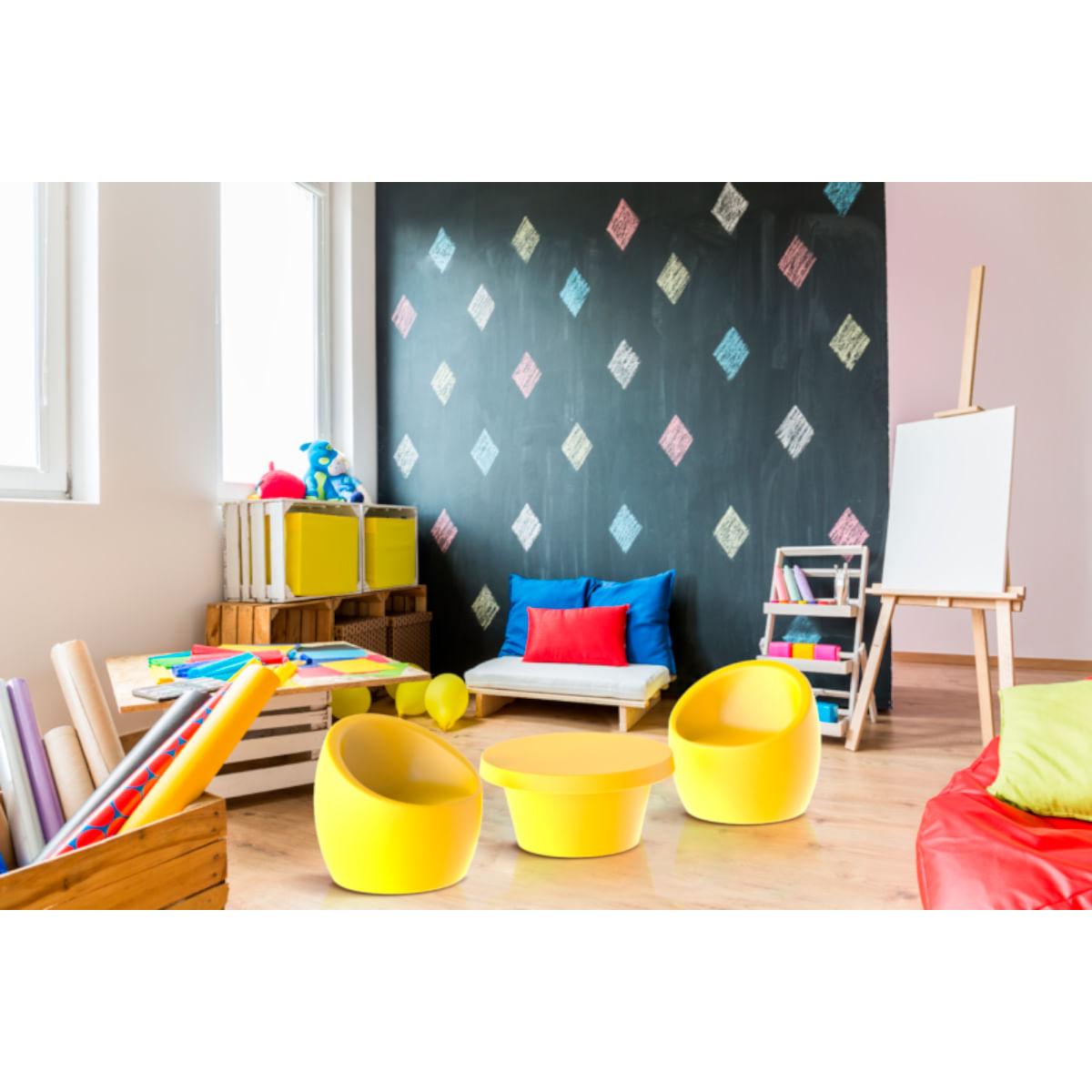Mesa de Centro Infantil Tramontina Cona em Polietileno Rosa