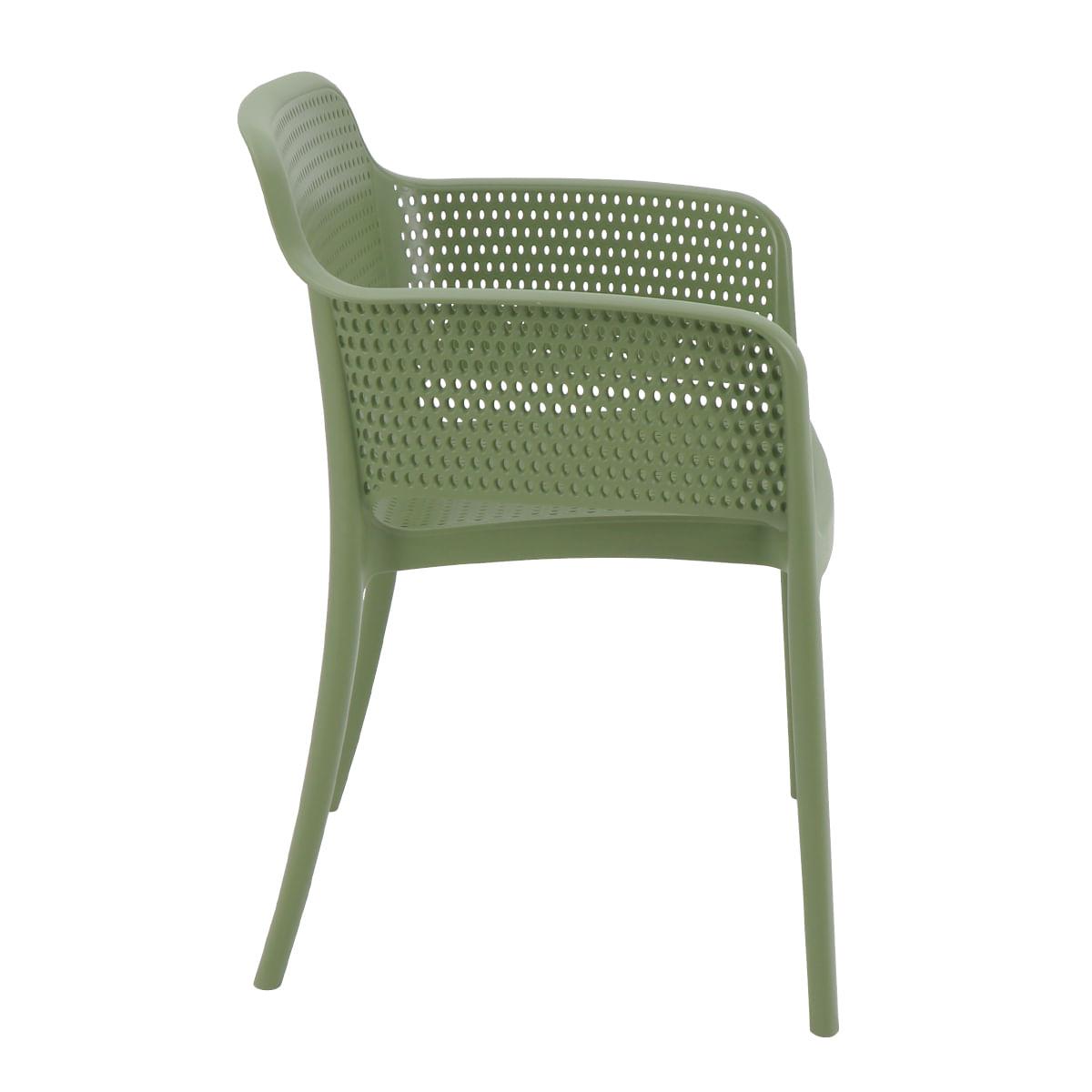 Cadeira Tramontina Gabriela Eco em Polipropileno Oceano +Clean Verde Oliva