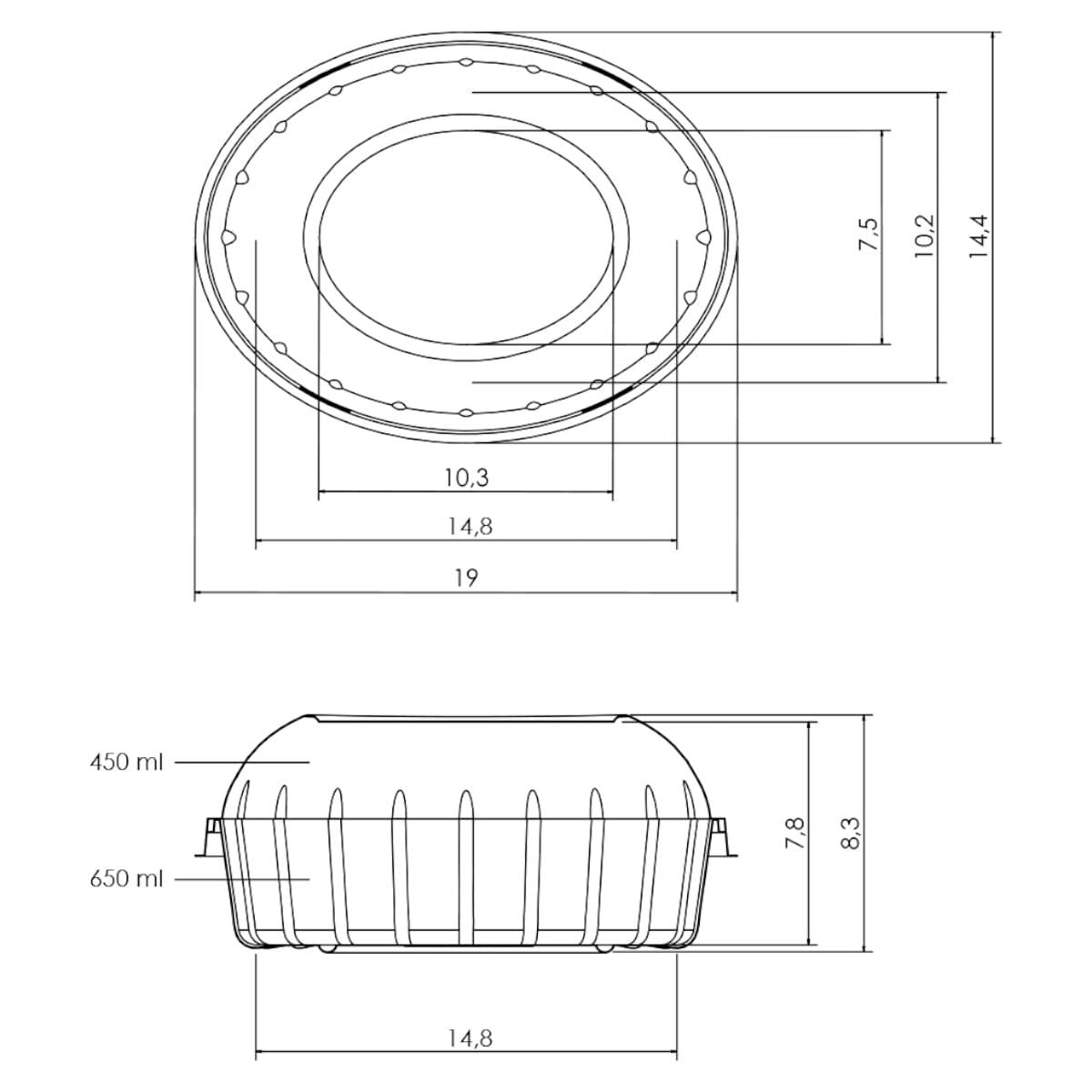 Embalagem Mini Colomba G34P Transparente 150un 16,5x12x8cm Galvanotek
