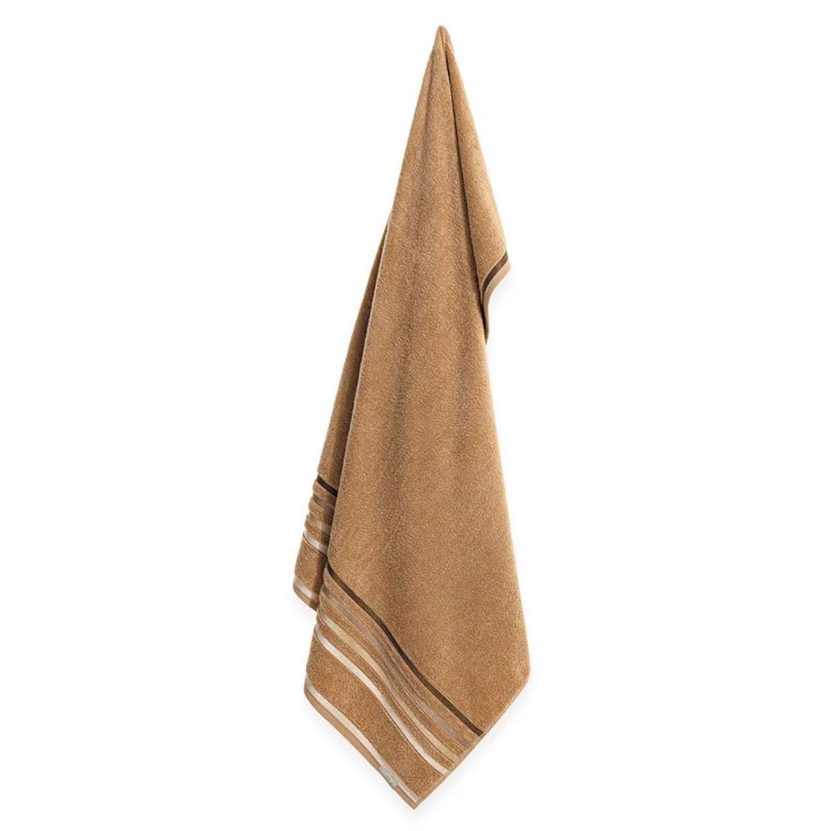 Toalha de Banho Karsten Fio Penteado Lumina Frapê Marrom 140x70 cm