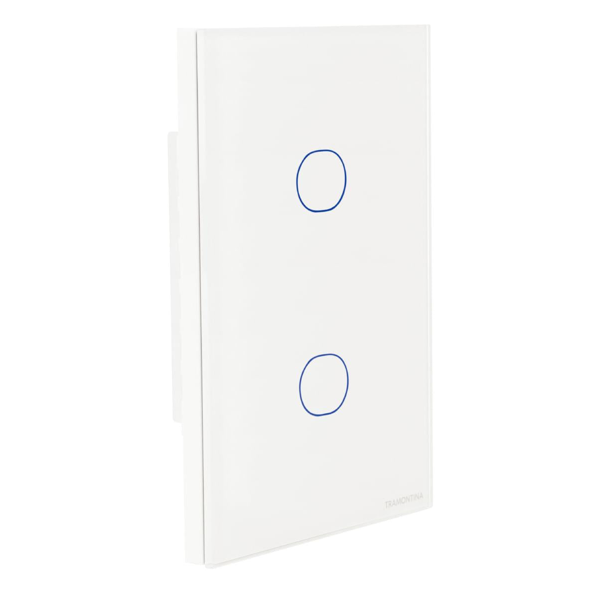 Interruptor Touch Wi-Fi Smart Tramontina Branco com 2 Canais