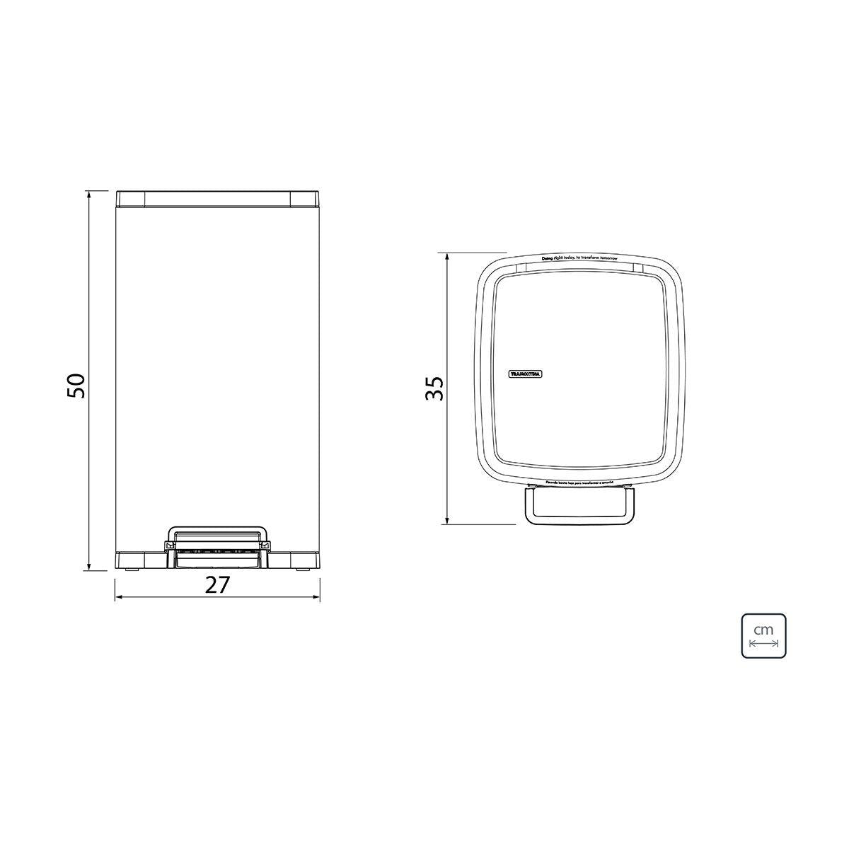 Lixeira Tramontina Octos 15 Litros em Aço Inox com Balde Removível e Pedal OUTLET