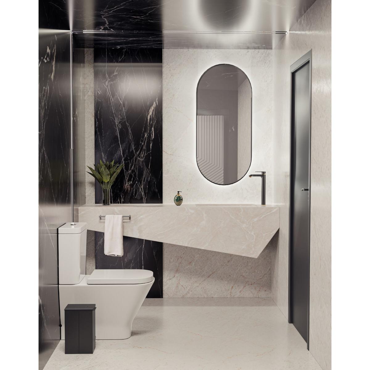 Lixeira Tramontina Luz Slim Swivel Aço Inox Black Matte 5,5 L Outlet