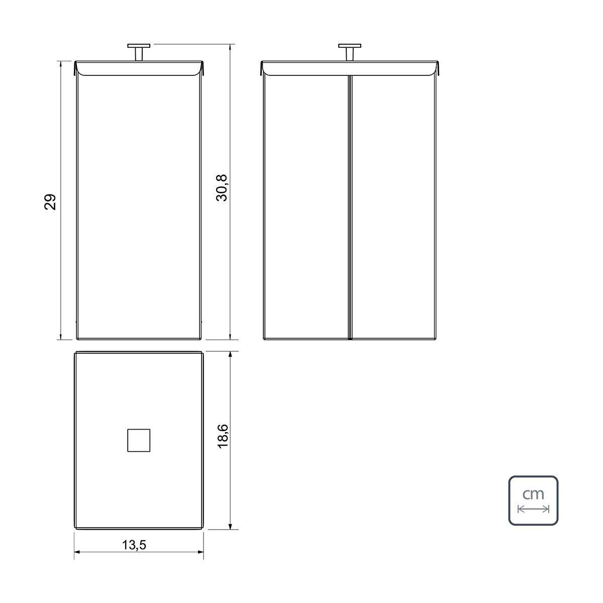 Lixeira Luz Slim Tramontina em Aço Inox Acetinado 5,5 Litros OUTLET
