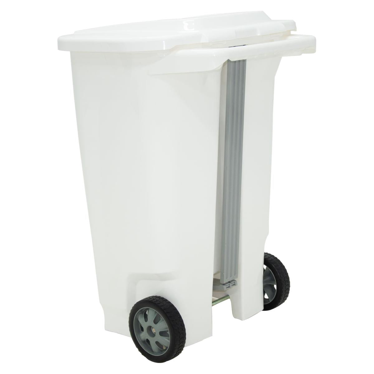 Lixeira com Rodas T-Force 100 Litros Branca Tramontina 92815010