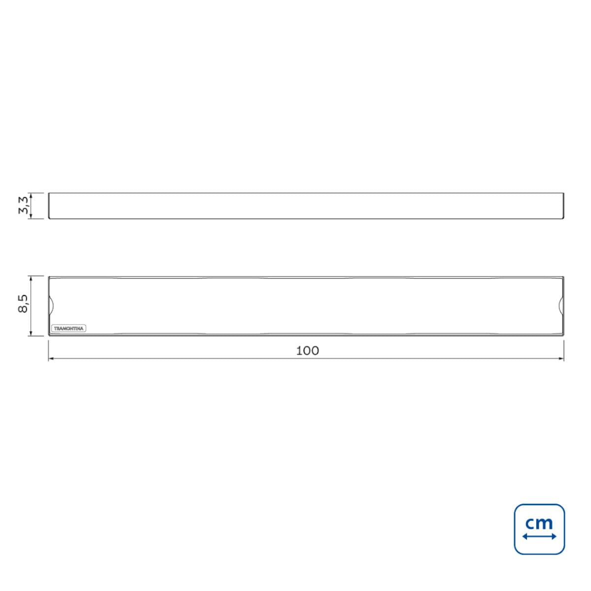 Ralo New Slim Tramontina em Aço Inox 100x7 cm