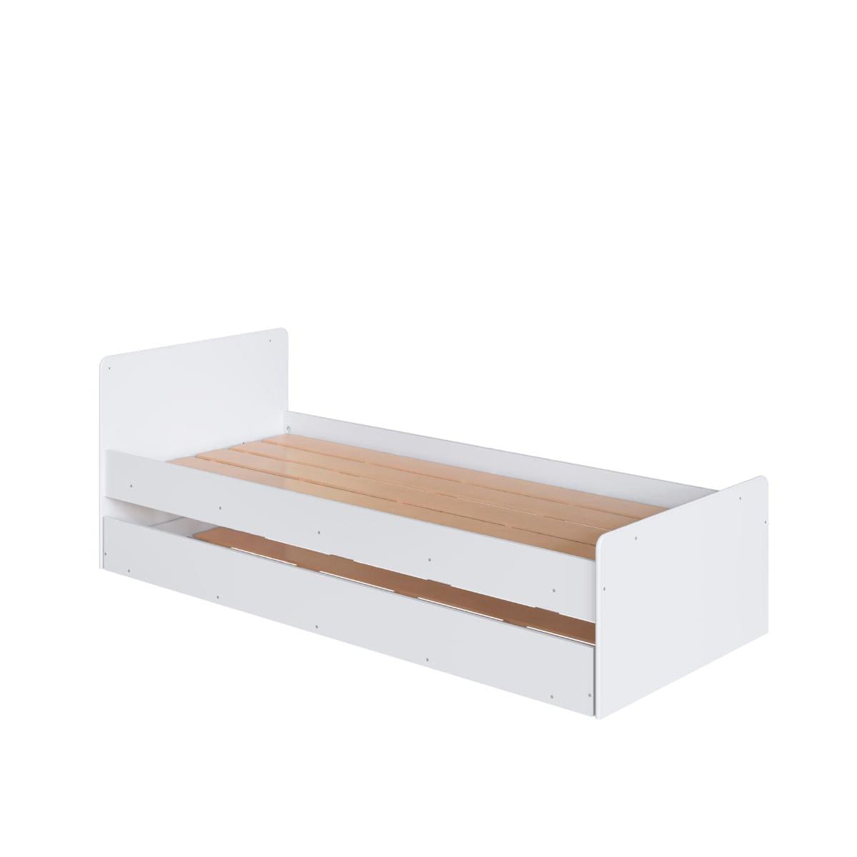 Berço Cama com Cômoda e Cama Auxiliar Branco Completa Móveis