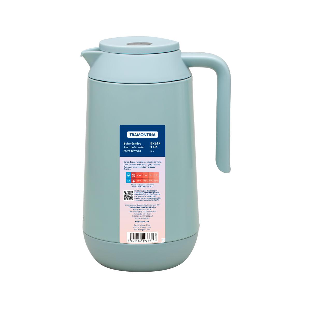 Bule Térmico Tramontina Exata em Aço Inox Revestido Verde 1 L
