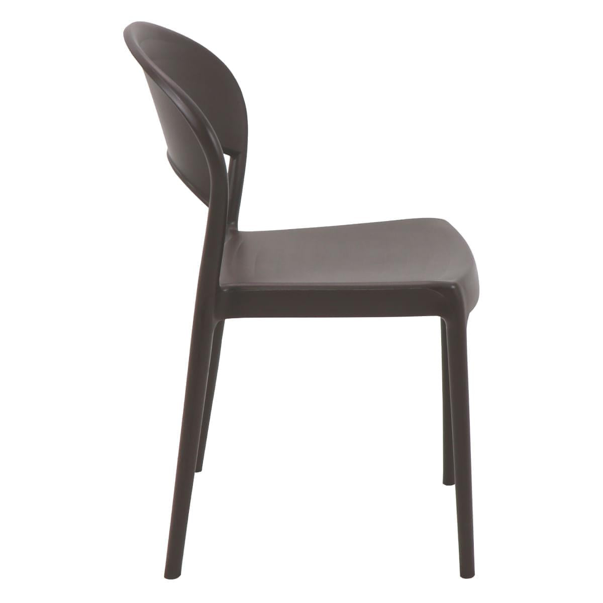 Kit 4 Cadeiras Tramontina Sissi Empilháveis em Polipropileno Marrom