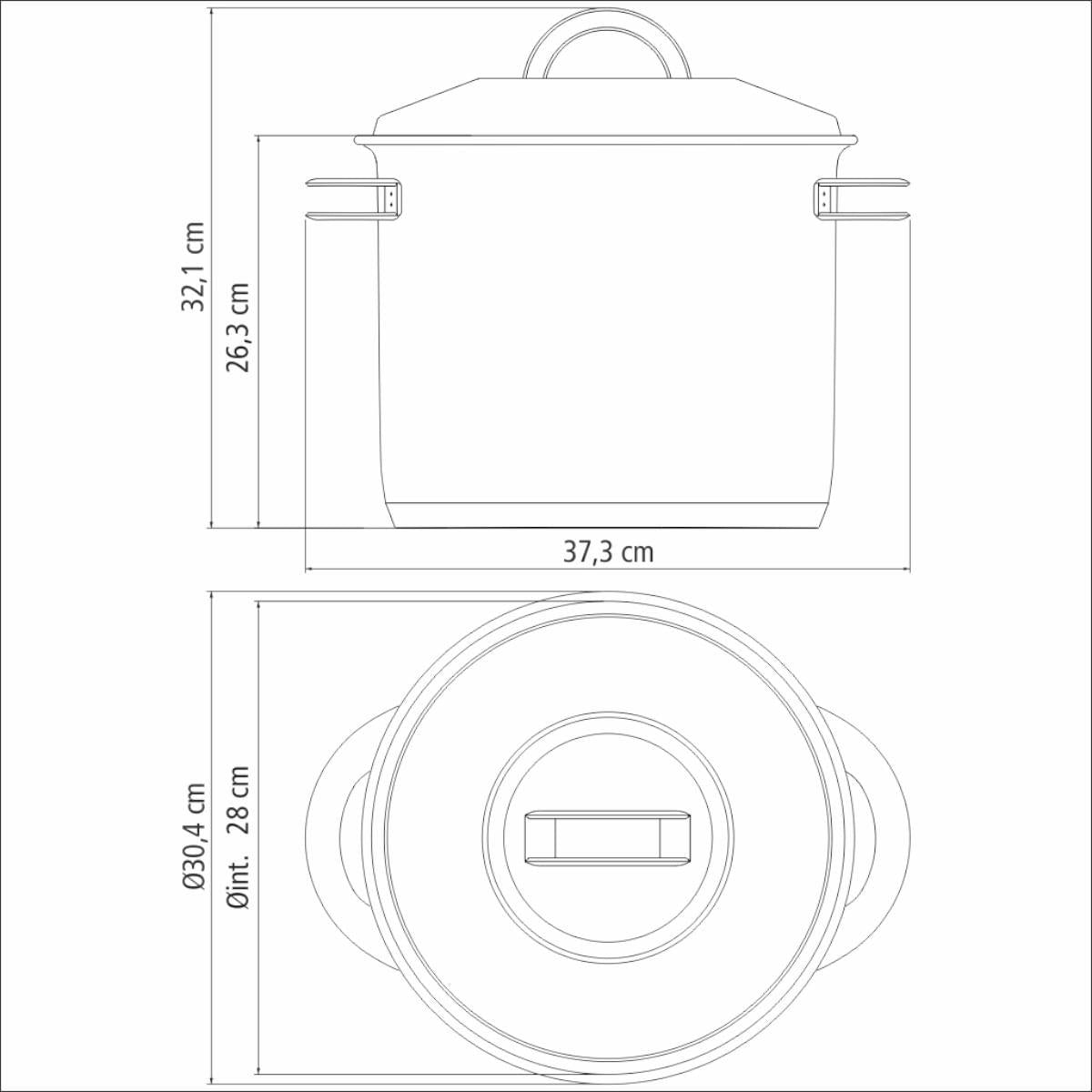 Caldeirão Tramontina Solar Aço Inox Fundo Triplo 28cm 15,7 Litros
