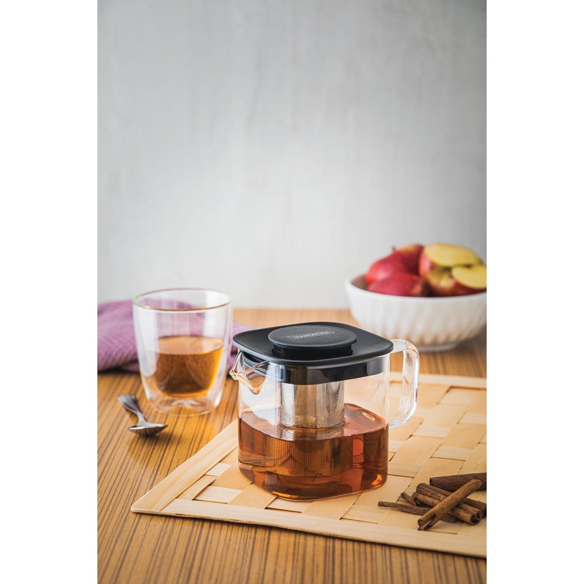 Bule para Chá Tramontina em Vidro e Aço Inox com Infusor 600 ml
