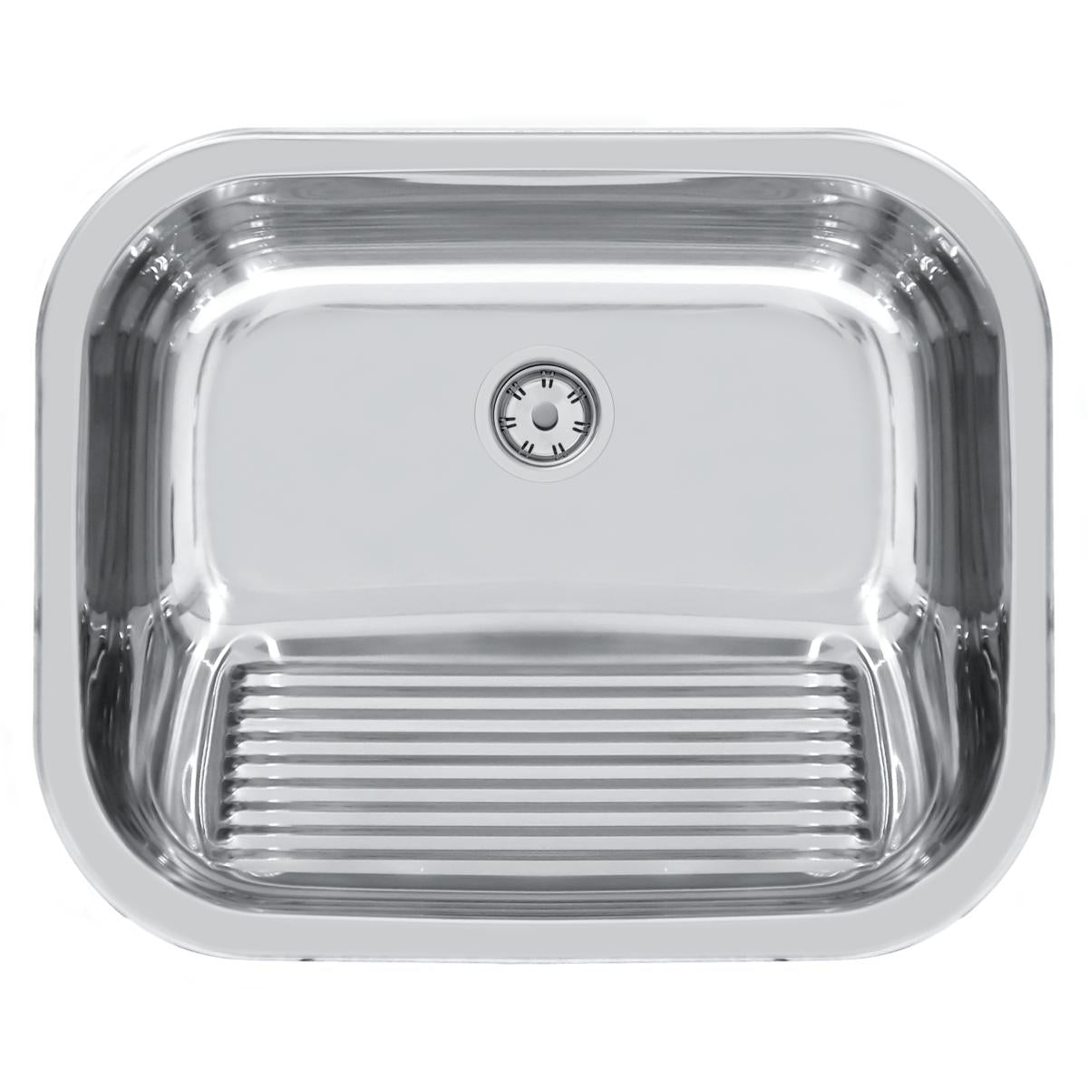 Tanque Tramontina Hera 30 L em Aço Inox Polido 50 x 40 cm com Torneira de Bancada e Válvula 94400417