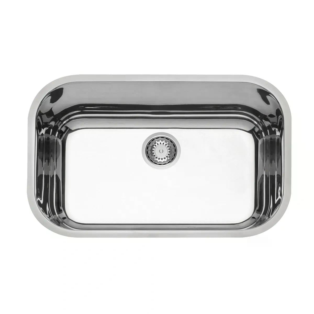 Cuba Tramontina Lavínia Plus 56 BL Inox Alto Brilho 56 x 34 cm Válvula 4 1/2 pol