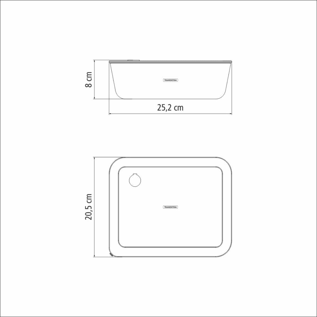 Pote de Vidro Tramontina Vittra Retangular com Tampa Hermética de Silicone 2,6 L