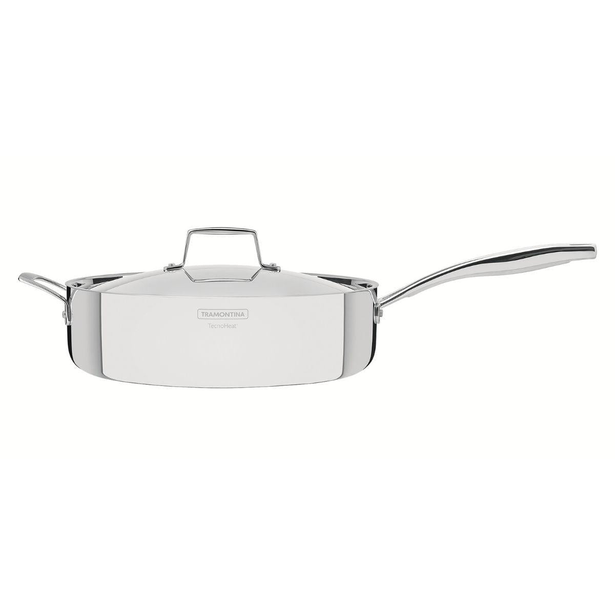 Frigideira Tramontina Grano Aço Inox com Tampa 30 cm 5,6 L