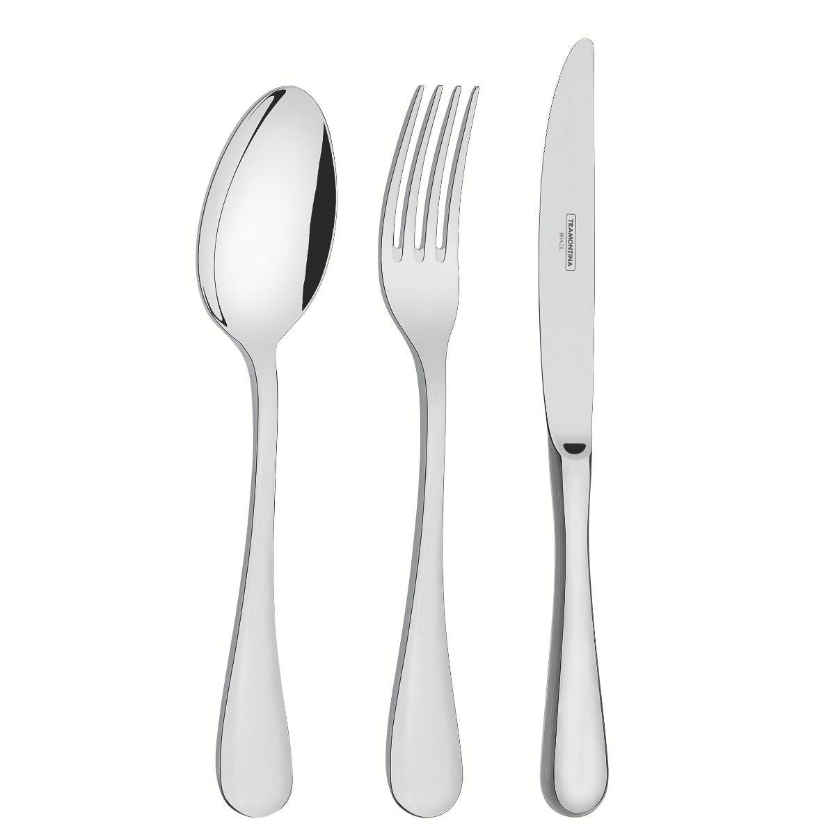 Faqueiro Tramontina Classic Aço Inox com Facas de Mesa Forjadas 24 Peças