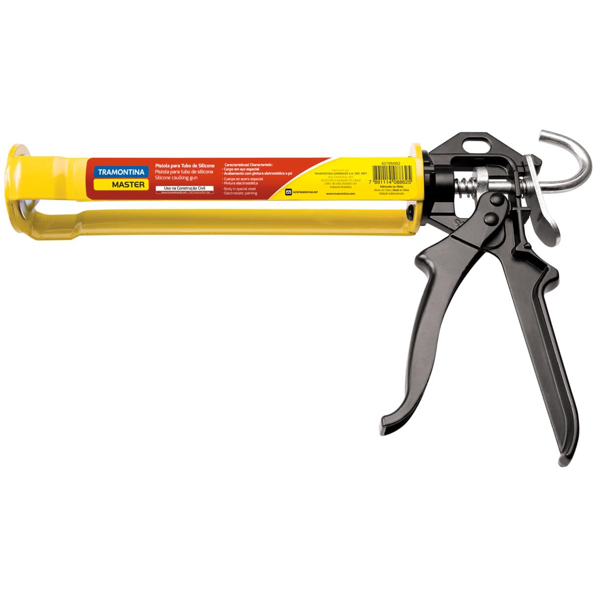 Pistola para Tubo de Silicone 280 ml Tramontina com Chapas em Aço