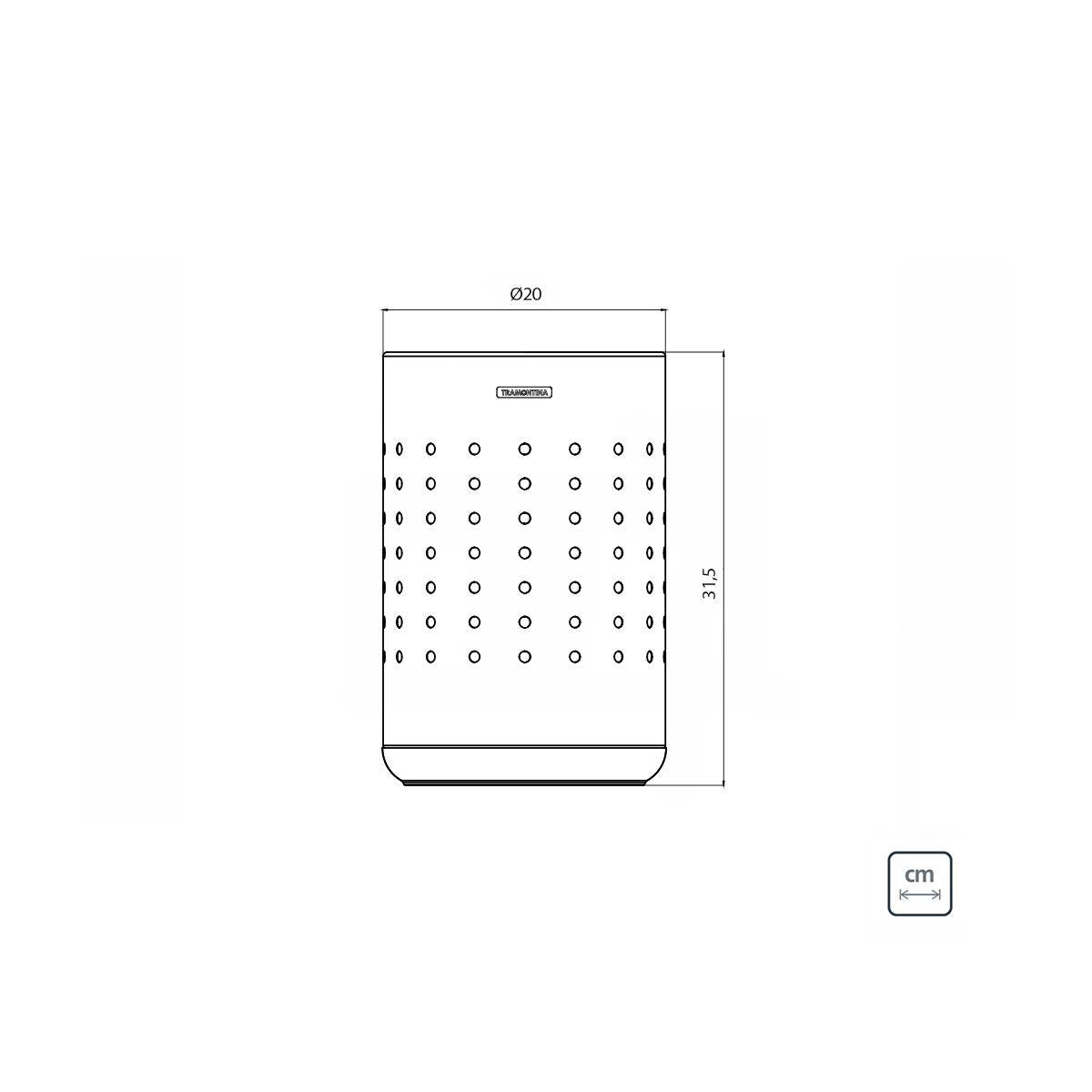 Cesto para Papel Tramontina Cápsula Dots em Aço Inox Scotch Brite e Base em Polipropileno 10 Litros