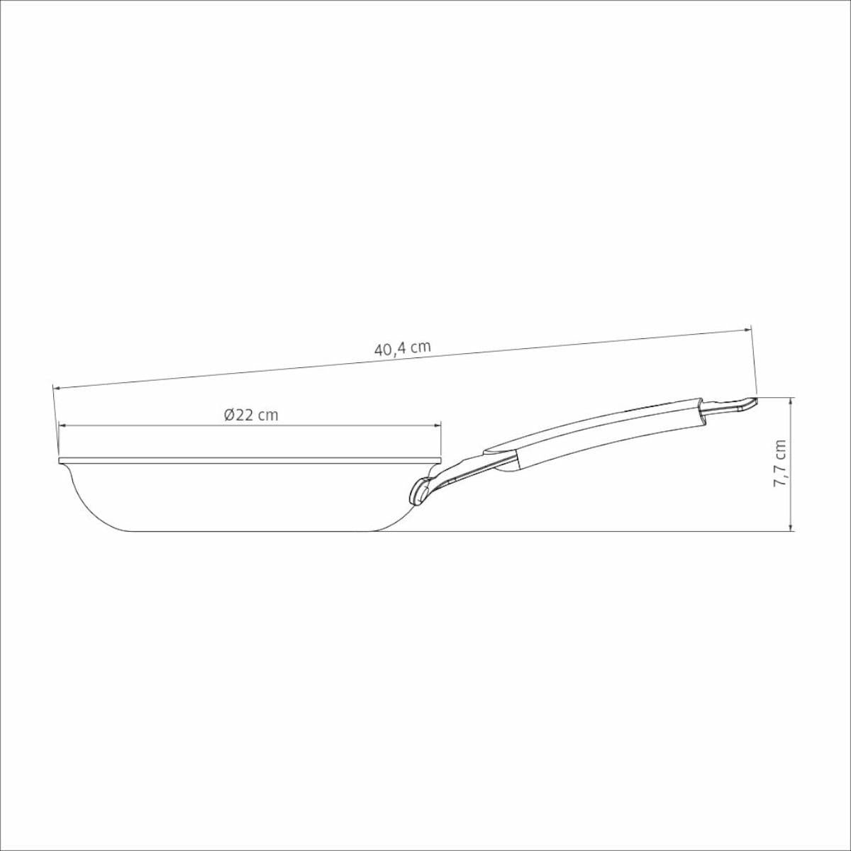 Frigideira Tramontina Romagna Aço Inox Cerâmico Marfim 20 cm 1 L
