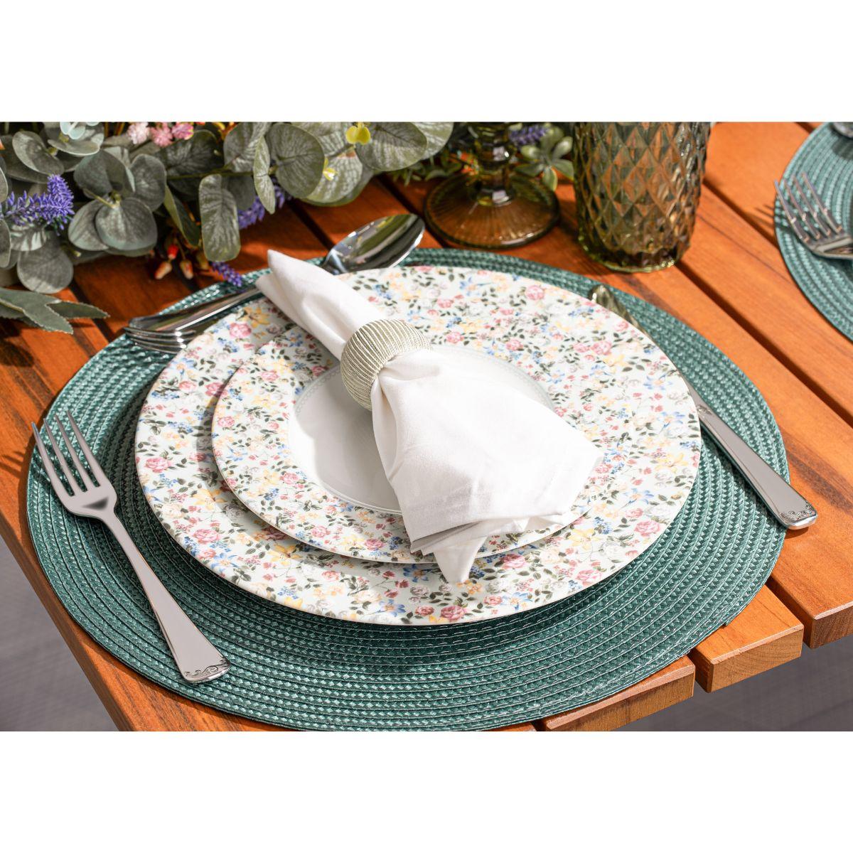 Aparelho de Jantar Tramontina Dalina em Porcelana Decorada 30 Peças