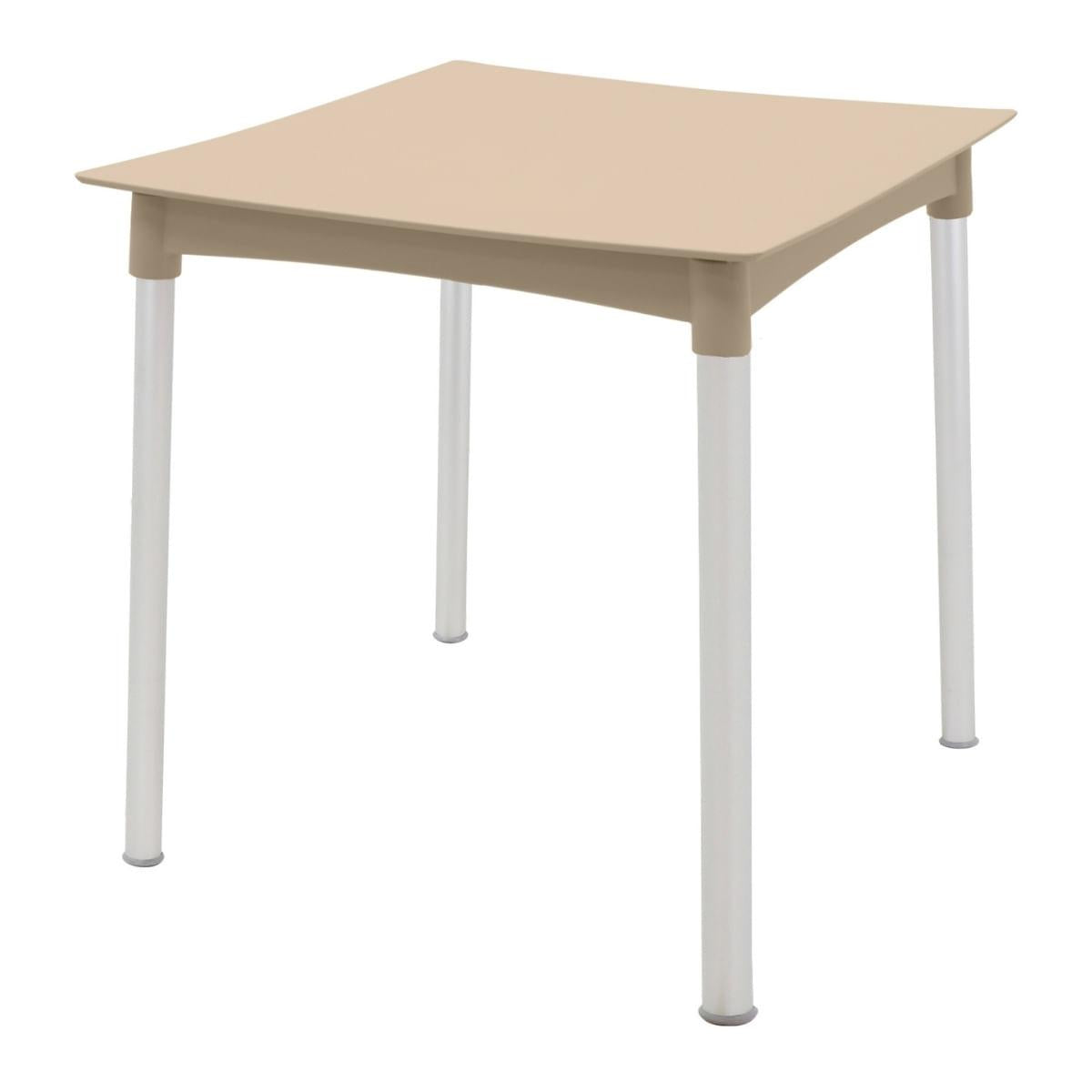 Mesa Tramontina Diana Areia 70cm em Polipropileno Pernas de Alumínio