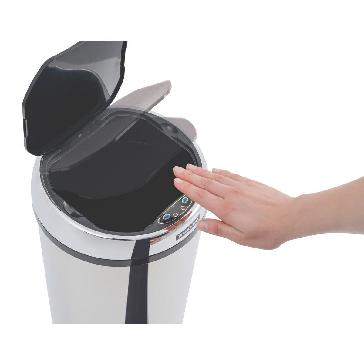 Lixeira Inox Tramontina Easy 12 L Automática com Sensor 94543012