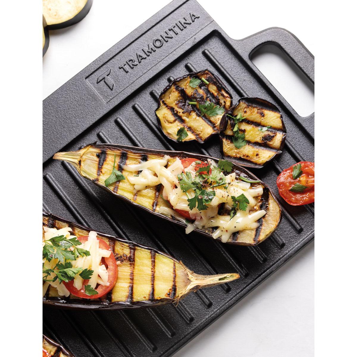 Chapa Retangular Tramontina Fargo Ferro Fundido Pre-Seasoned 37 cm 2,3 L Preta