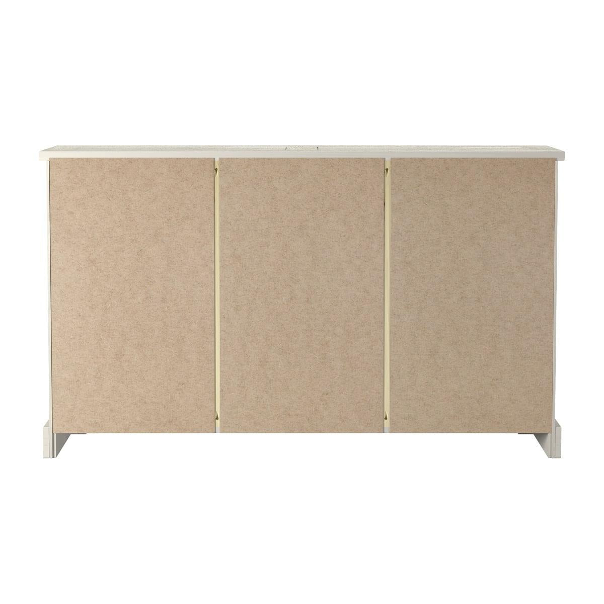 Aparador Buffet em Madeira 3 Portas 3 Gavetas 150 cm Patina Branca Elliottiis