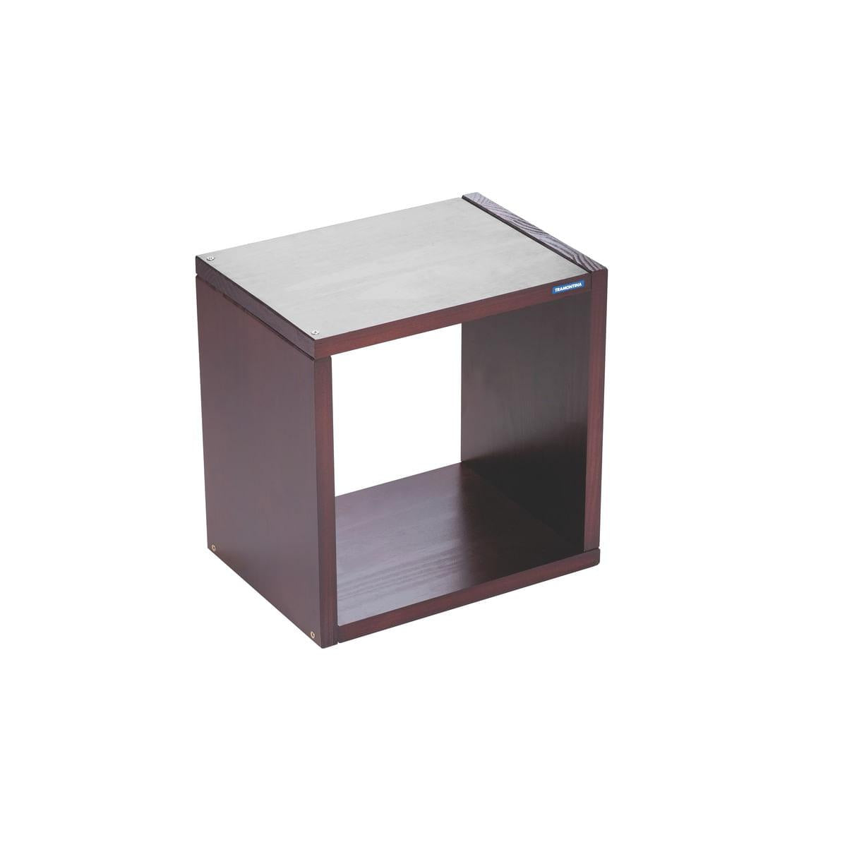 Cubo Tramontina 26 x 26 x 22 cm em Madeira Pinus Tabaco